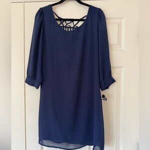 Elegant Navy Blue Dress